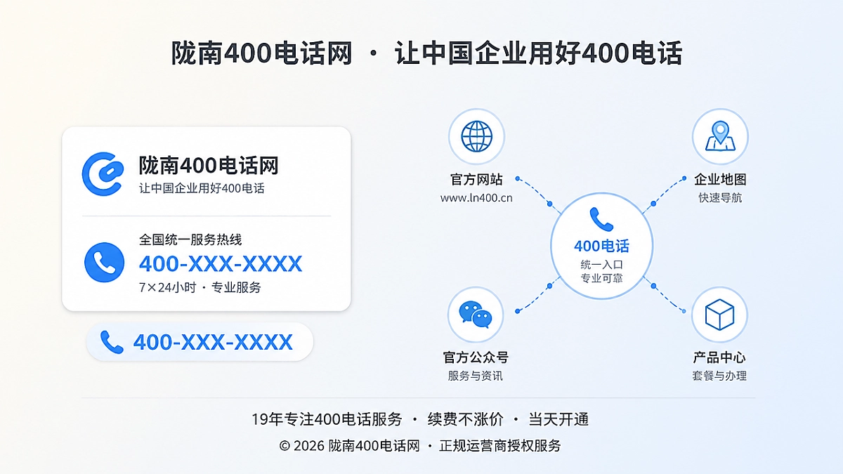 企业统一400电话连接多个公开信息渠道的扁平插画